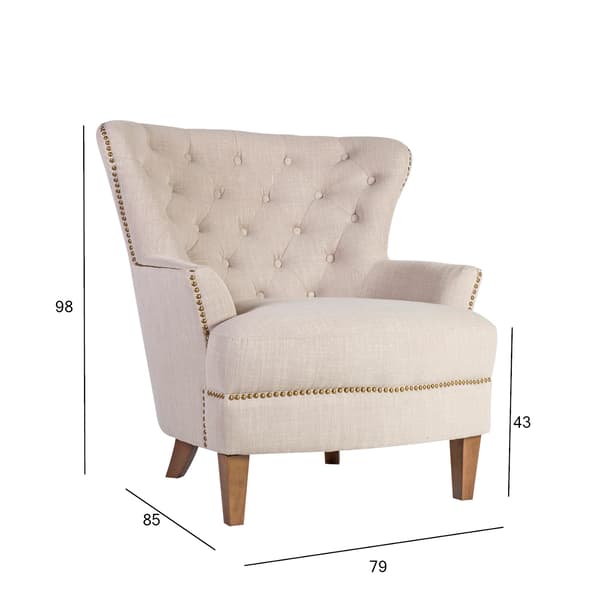 Lænestol HOLMES 79x85x98 cm beige