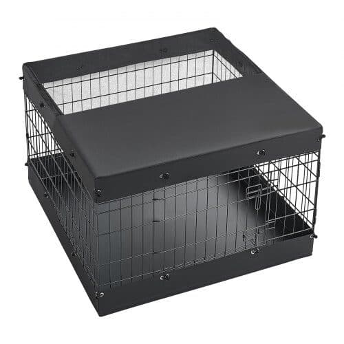 Hundhage 4 paneler 93x93x61,5 cm svart