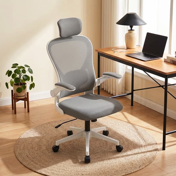 Kontorstol 64x63x115-125 cm grå