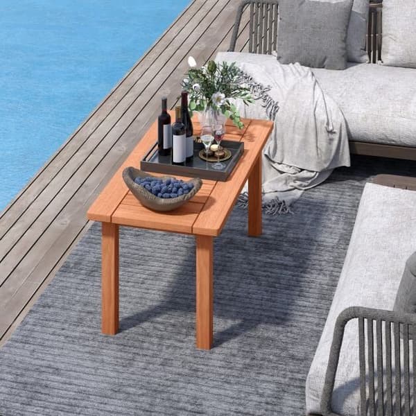 Havebord til terrasse 90,2x45,7x43,2 cm natur