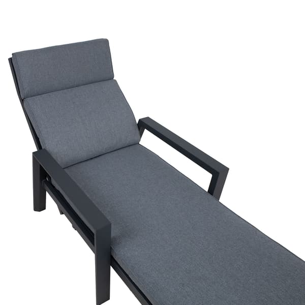 Aurinkotuoli CASPER 73,5x167x100 cm Harmaa