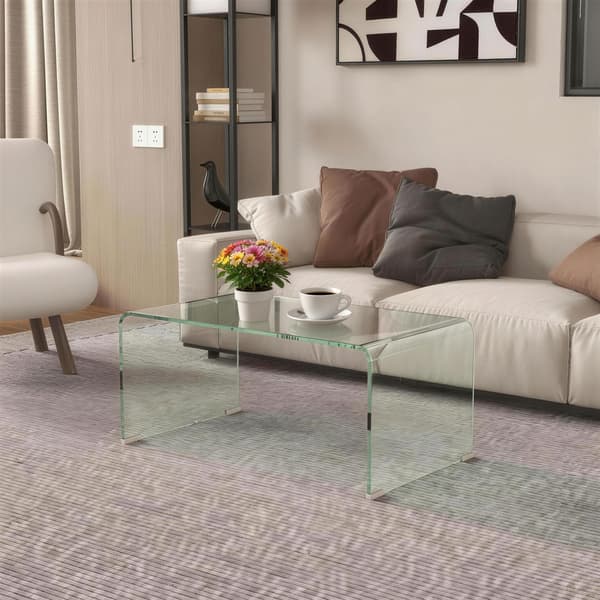 Soffbord 80x45x35 cm Transparent Glas