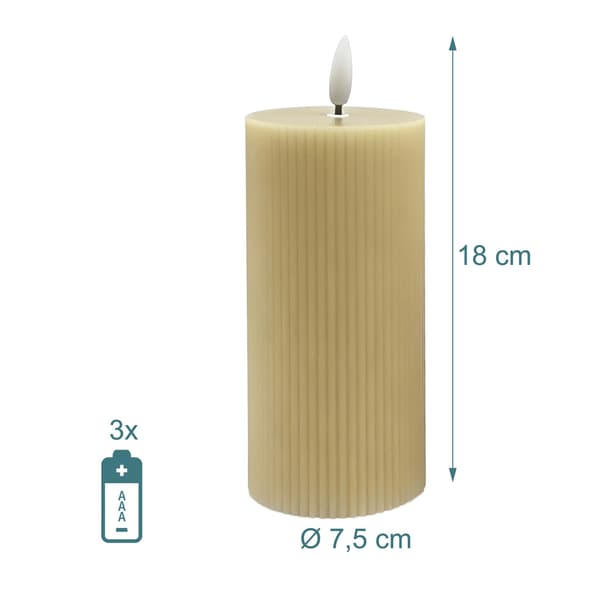 LED-ljusset, 18 cm, Beige, Kodustaar