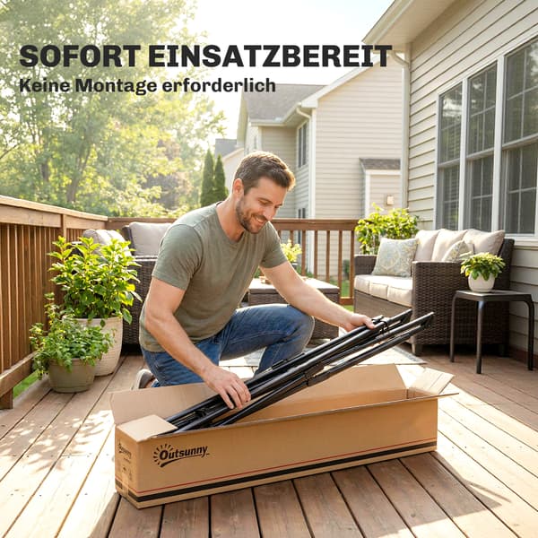Hængekøjestativ Justerbart Foldbart 290x78x100 cm Sort Stål
