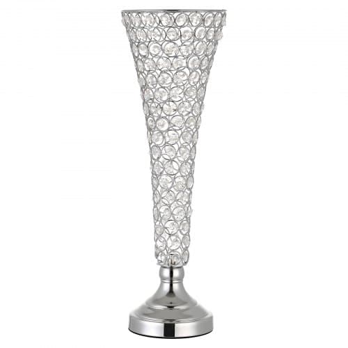 Blomstervase 51x17 cm Sølv Krystal Stål