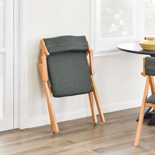 Fällbar matstol 61,5x56x77,6 cm grå, trä