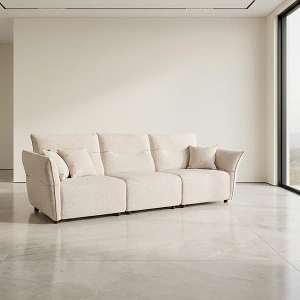 Soffa CALLA 4-sits 284x100x92 cm vit tyg