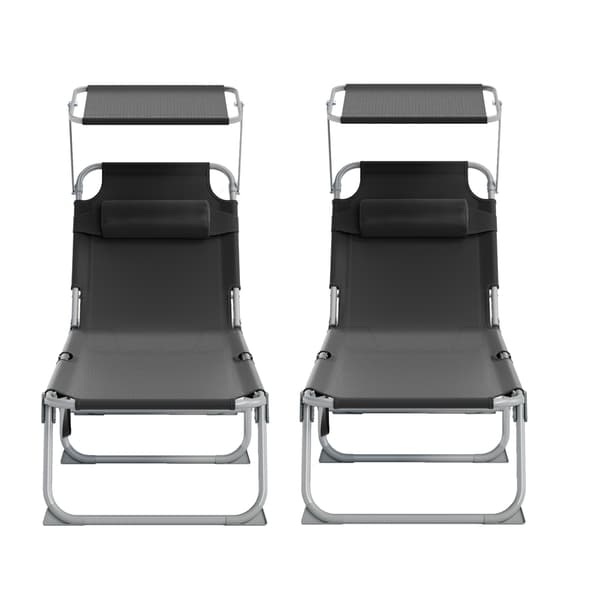 Solstol 189x53x28,5 cm Svart