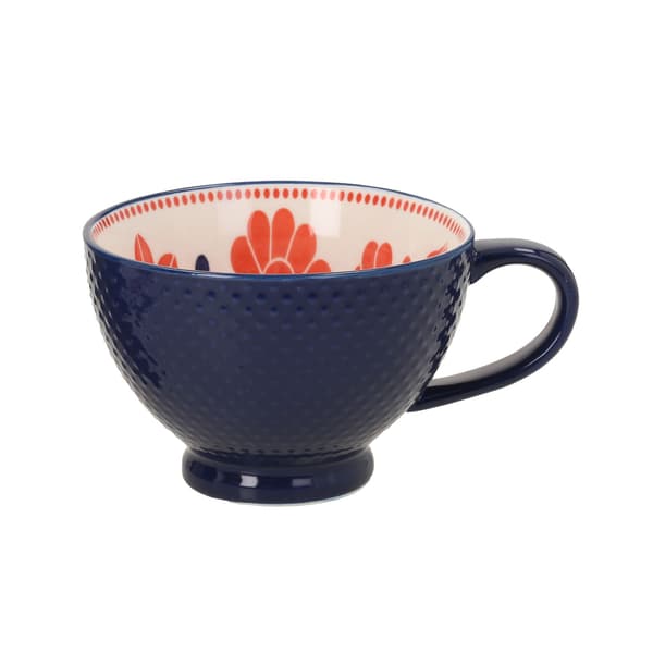 Mugg SEREN 7,7 cm Blå/Röd keramik
