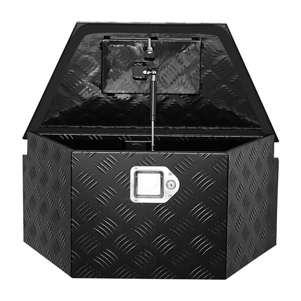 Trailertrækboks, 66x33x30.5 cm, Sort, Opbevaring i aluminium