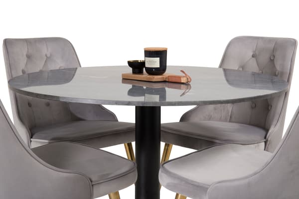 Spisebord Estelle 106x75 cm Sort Marmor