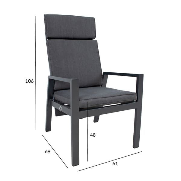 Stol Tomson 61x69x106 cm Mørkegrå