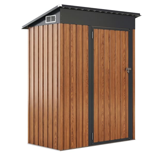 Haveskur 150x90,5x185 cm brun