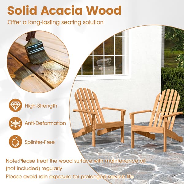 Adirondack-stol 94x66x86 cm naturlig