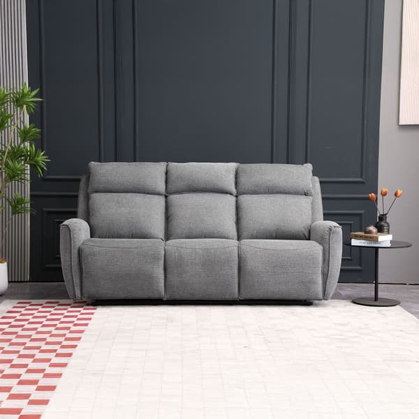 Fåtöljsoffa MAREN 206x90x104 cm Grå Tyg