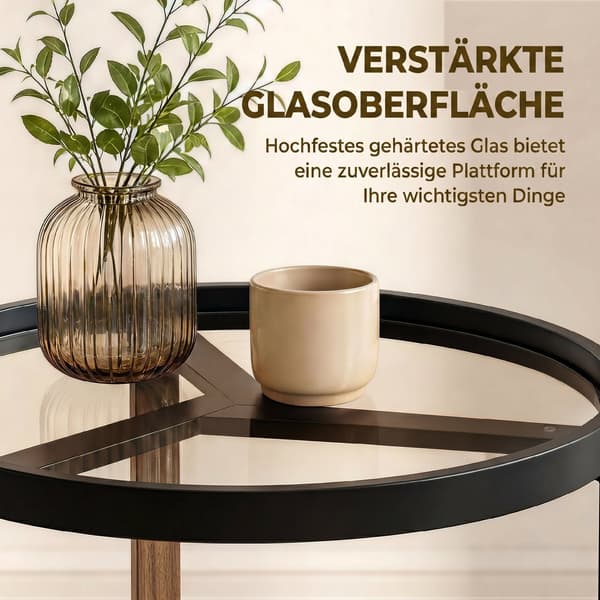 Rund sidebord 45x45x50 cm sort