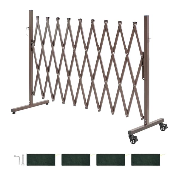 Expanderbar barriär, 340,4x102,8 cm, metall