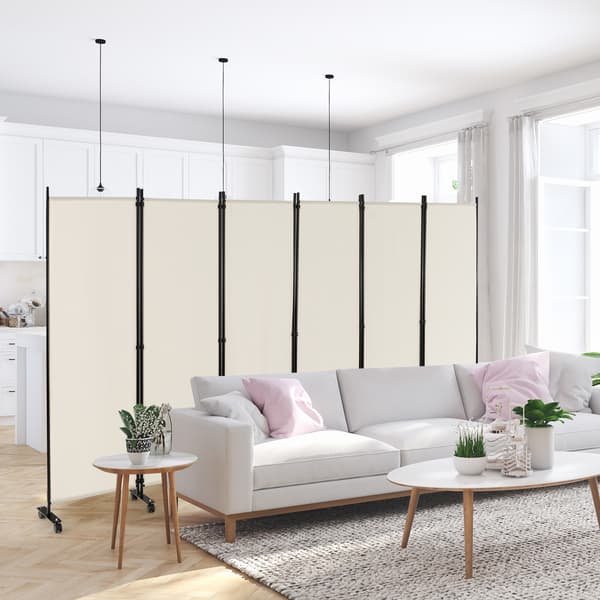 Rumdeler 6 paneler 335x30x173 cm hvid