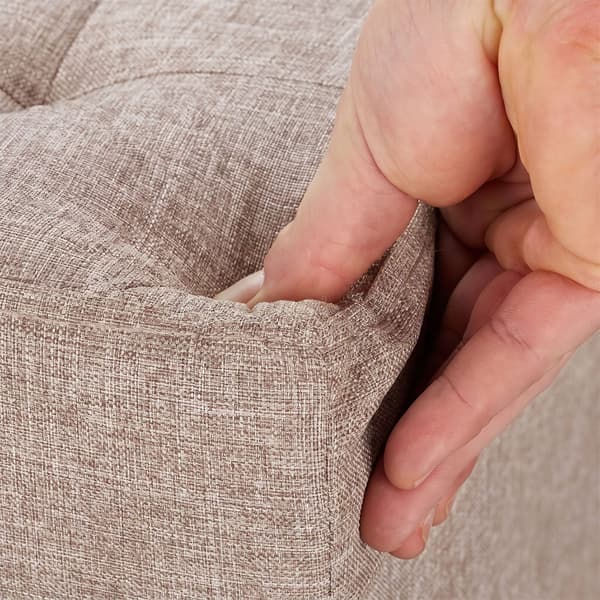 Opbevaringspuf med sæde, beige nuancer, Kodustaar