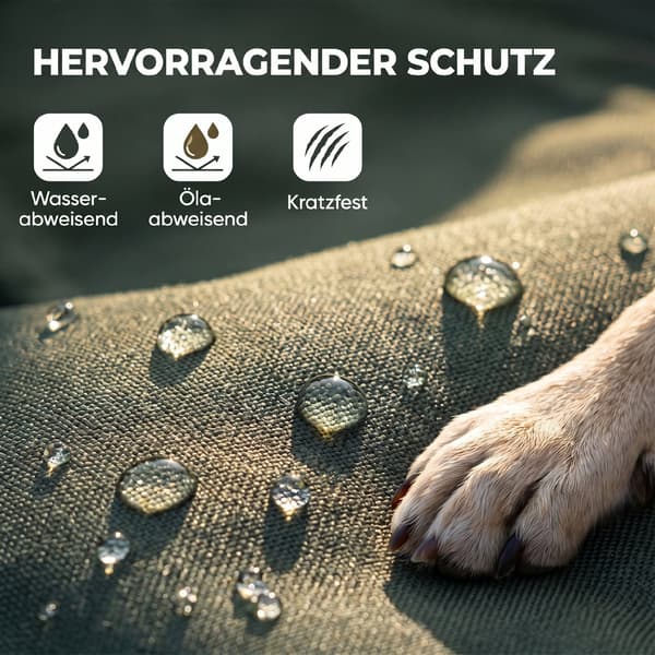 Hundeseng 110x68x6 cm armygrøn/sort
