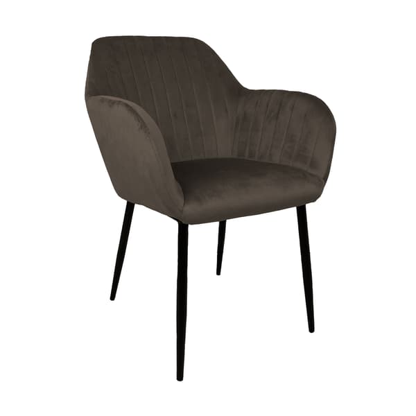 Tuoli Evelin 58x59x81 cm ruskehtavan harmaa sametti
