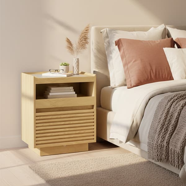 Nattbord 40x45x55 cm Beige, MDF