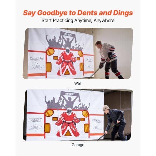 Hockeyskydningsdug med 7 målhuller 305x213 cm
