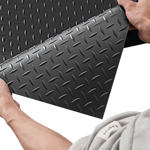 Garagegolvmatta, 122x610 cm, Svart, Gummi