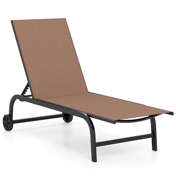 Liggestol med hjul 190-164x69x36-101 cm brun