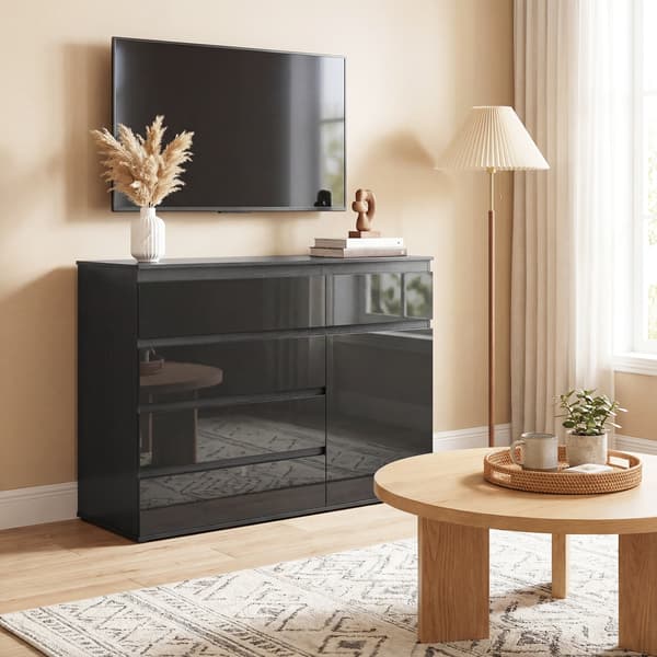 Skænk 100x40x80 cm Sort Opbevaring