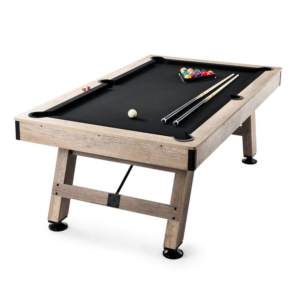 Billardbord, 213,4x121,5x80,5 cm, Sort, MDF