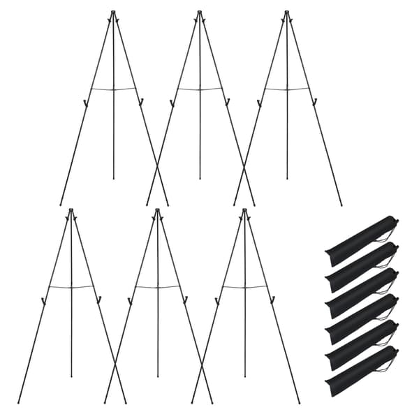 Telineet 6 kpl 79x65x166 cm musta
