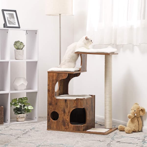Kattträd 66x42x88 cm Brun MDF