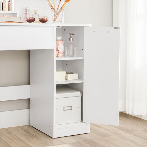 Sminkbord 80x40x132 cm vit