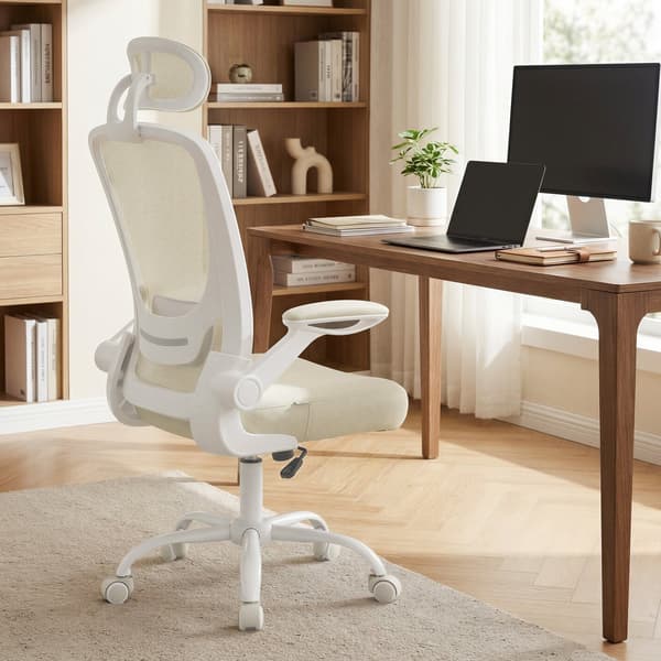 Kontorstol, 64x64x115 cm, Beige, Ergonomisk