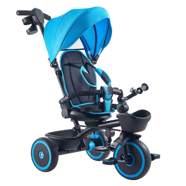 Løbecykel til småbørn 97x54x80-98 cm Blå Sort Justerbart Sæde