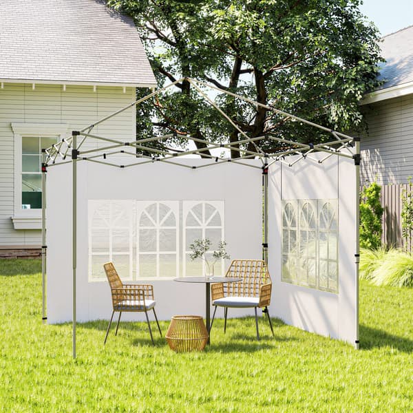 Pavillon Sidepanel Sæt, 295x195 cm, Hvid, Vandtæt