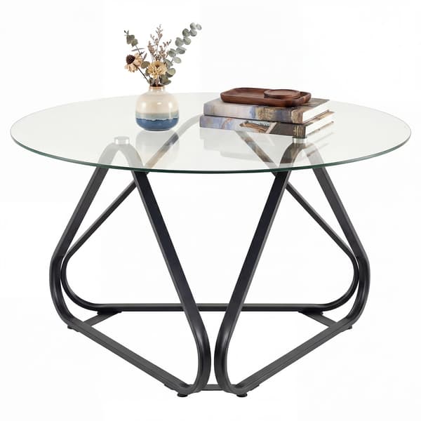 Rund sofabord Ø80 cm sort