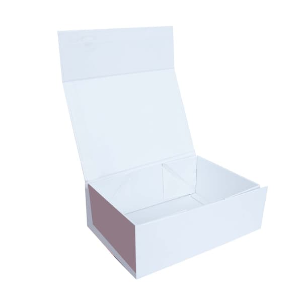 Papæske 20x14x7 cm Hvid Foldbar Papkarton