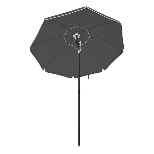 Strandparasoll 160 cm Grå