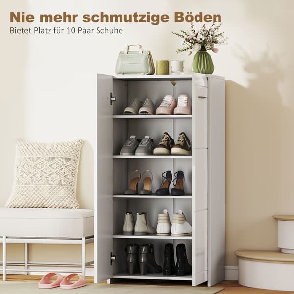 Skoskab, 55x36x108 cm, Hvid, Opbevaring