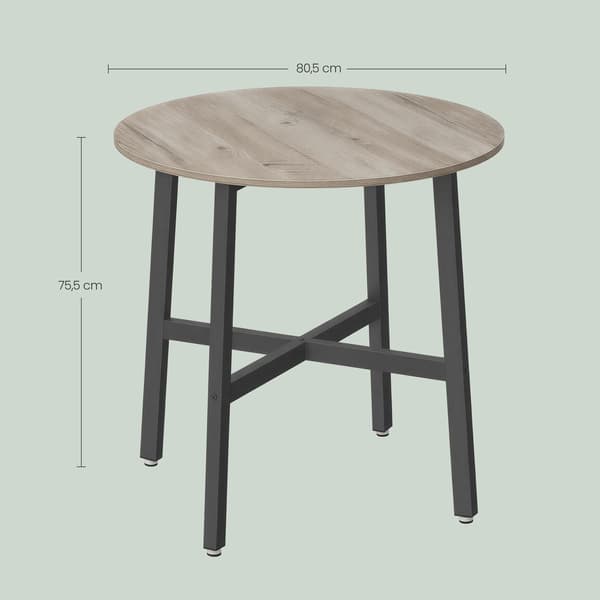 Matbord, 80x75 cm, Brun-Svart