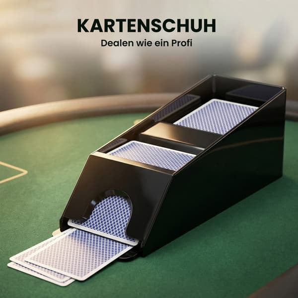 Poker sæt, 500 chips, terninger, 2 kortspil, tilbehør, kuffert, til 10 spillere