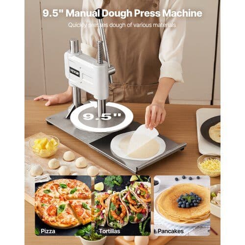 Pizzadegpress, 400x245x360 mm, rostfritt stål
