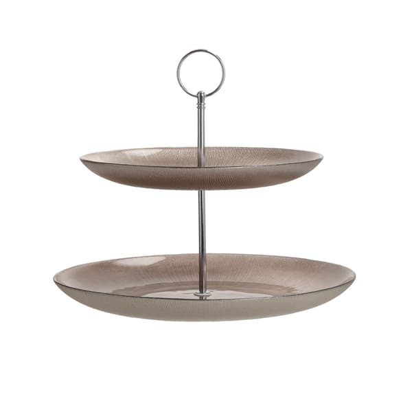Tårtställning 2-våningar 28 cm Glas