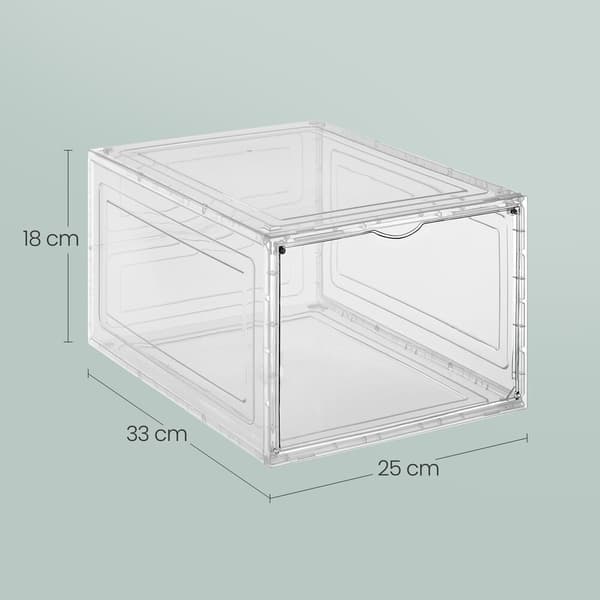 Skoförvaring 34x25x18,4 cm Vit Plast Set om 6