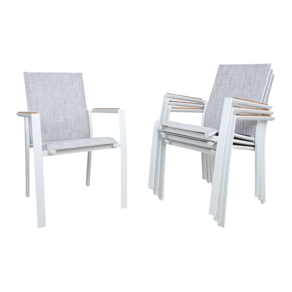 Stol SAVO 64x56x87 cm vit aluminium