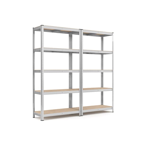 Hyllsystem Set 180x90x40 cm Silver Stål