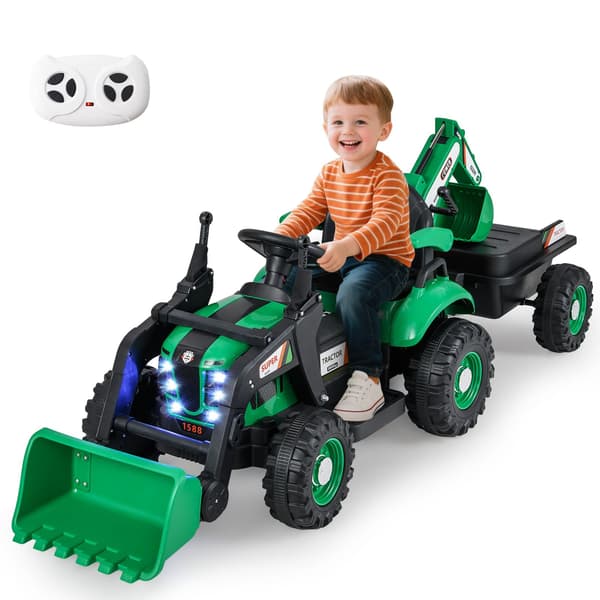 Elektrisk Traktor, 12V Åkbar Traktor, Grön , Star