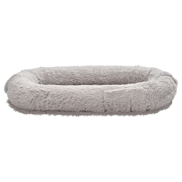 Hundsäng för människa, 132x86x24 cm, Grå, Memory Foam